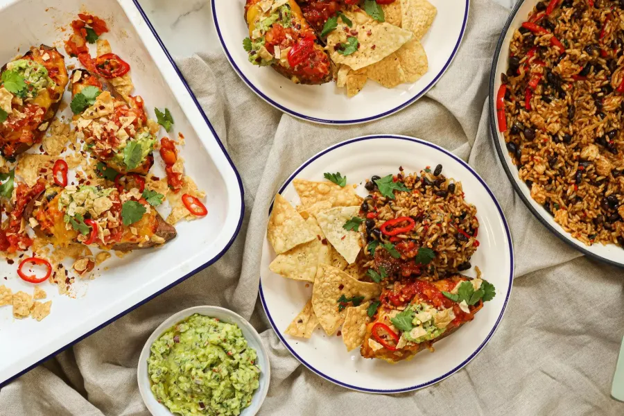 Vegan Cheesy Burrito Sweet Potato Boats Bosh TV