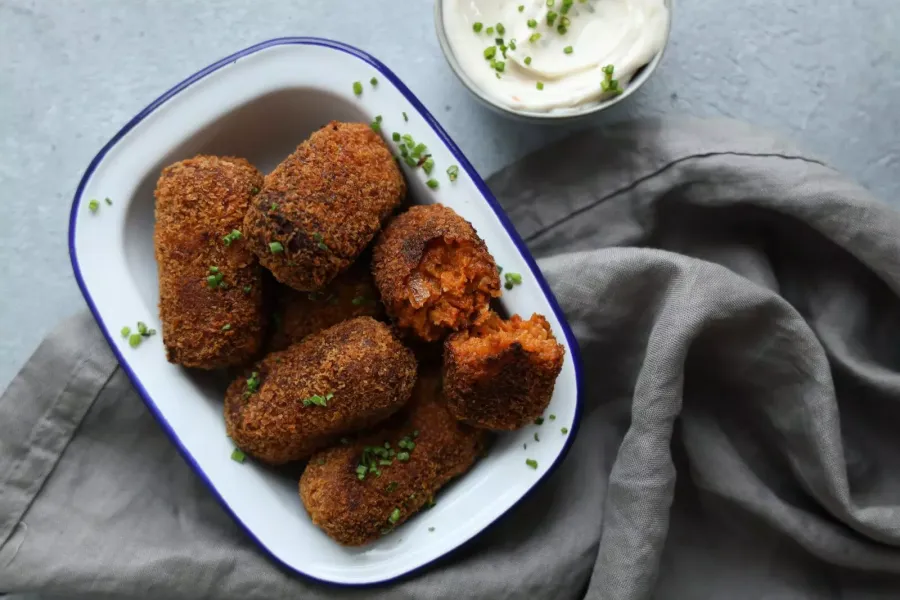 Vegan Chorizo Croquettes with Garlicky Aioli Bosh TV