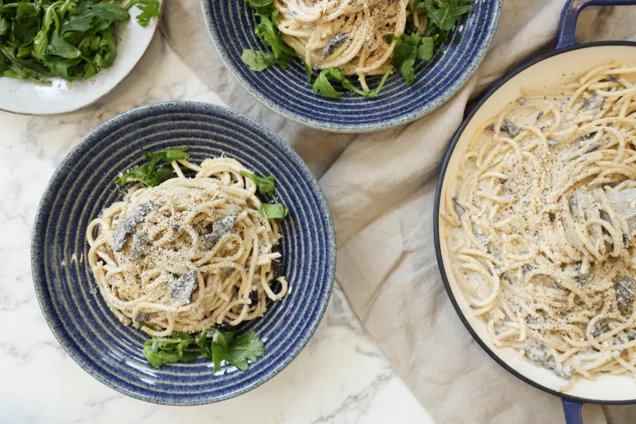 Vegan Creamy Carbonara BOSHTV