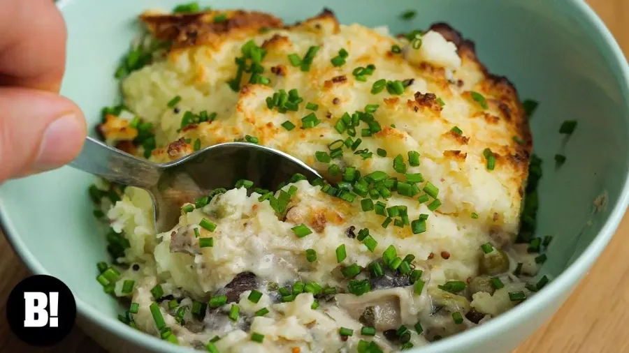 Vegan Creamy Fishless Pie Bosh TV