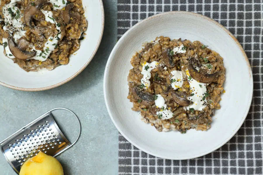 Vegan Creamy Miso Mushroom Risotto BOSHTV