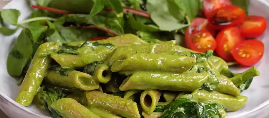 Vegan Creamy Pesto Pasta Bosh TV