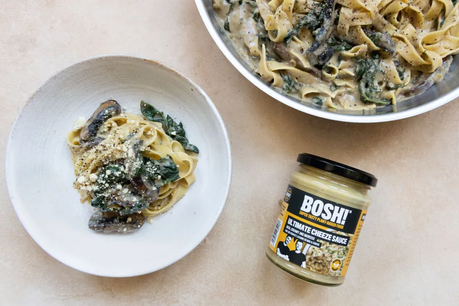 Vegan Easy Cheezy Mushroom Tagliatelle BOSHTV