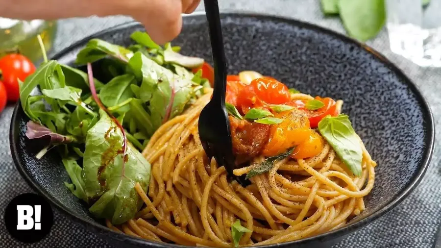 Vegan Easy Peasy Squashed Tomato Spaghetti Bosh TV