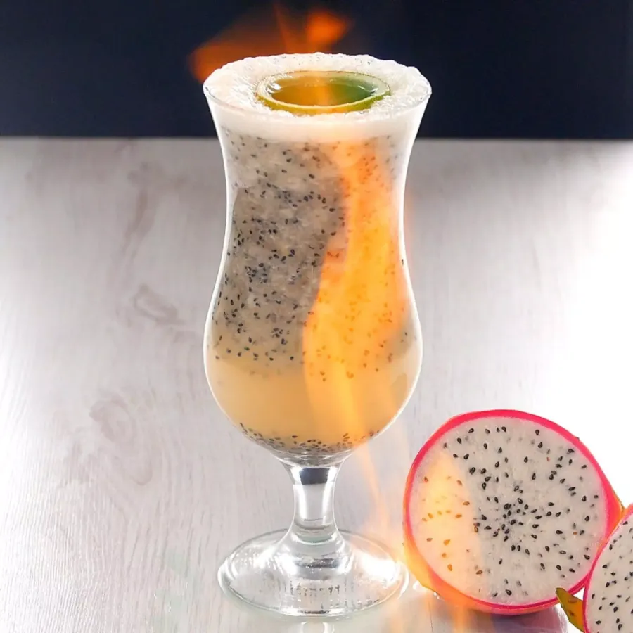 Vegan Flaming Dragonfruit Cocktail Bosh TV