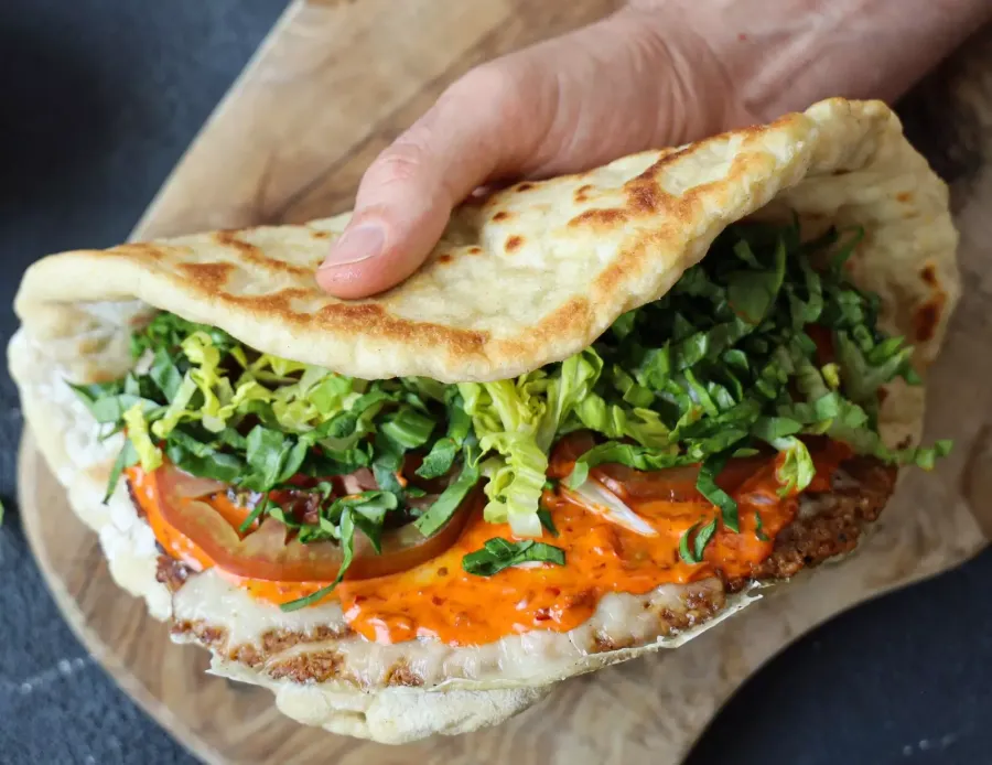 Vegan Flatbread Cheeseburger Tacos Bosh TV