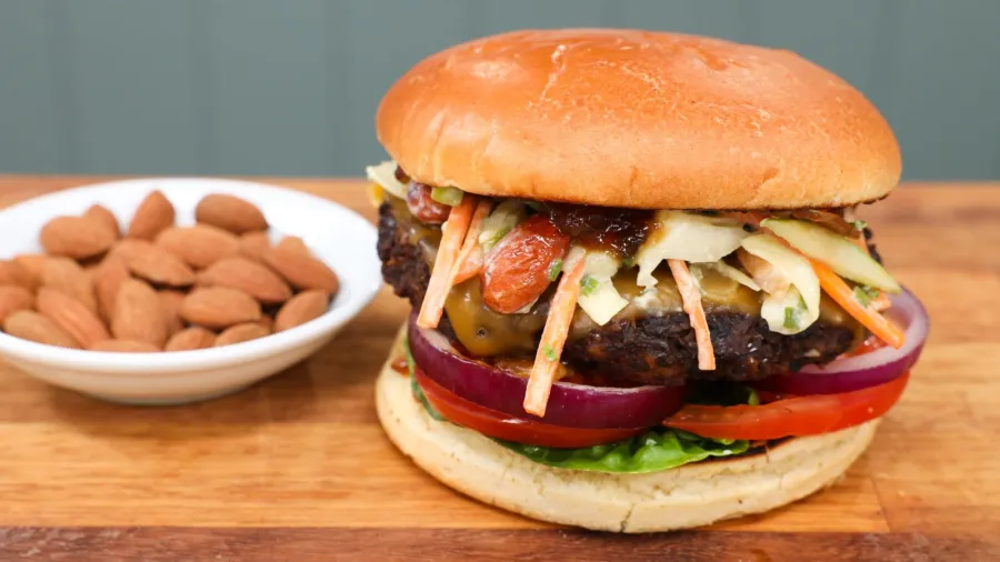 Vegan Fully Loaded Mushroom and Almond Burgers BOSHTV