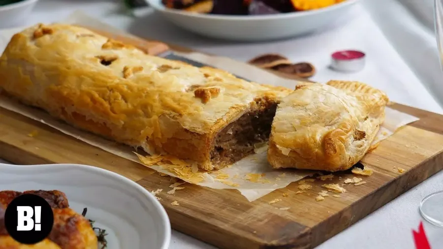 Vegan Giant Christmas 'Sausage' Roll Bosh TV
