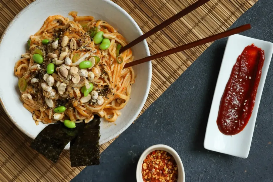 Vegan Gochujang Chilli Oil Noodles    BOSHTV