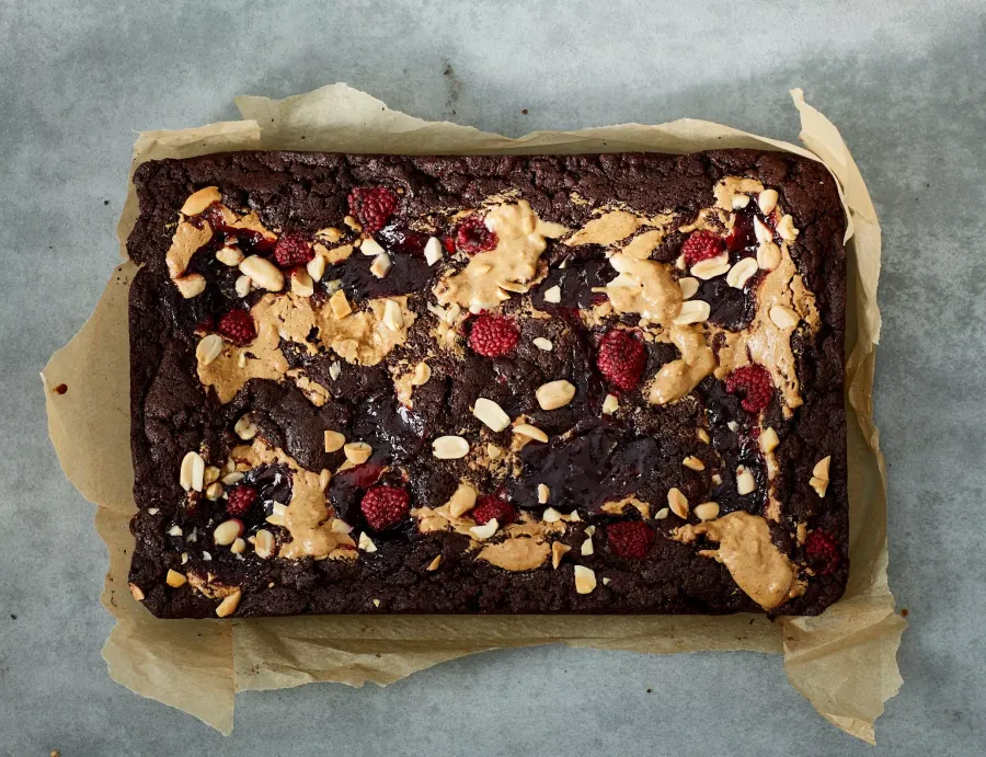 Vegan Gooey PBJ Brownies Bosh TV