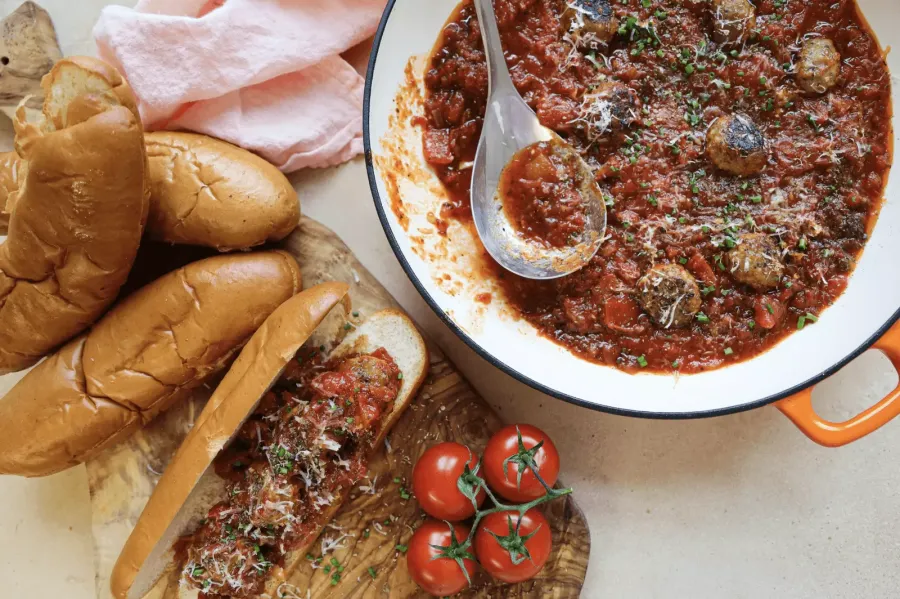 Vegan One Pot Meatball Marinara Sub Bosh TV