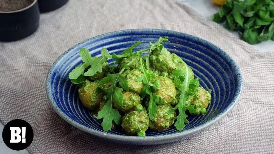 Vegan Pea & Pesto Potato Salad Bosh TV