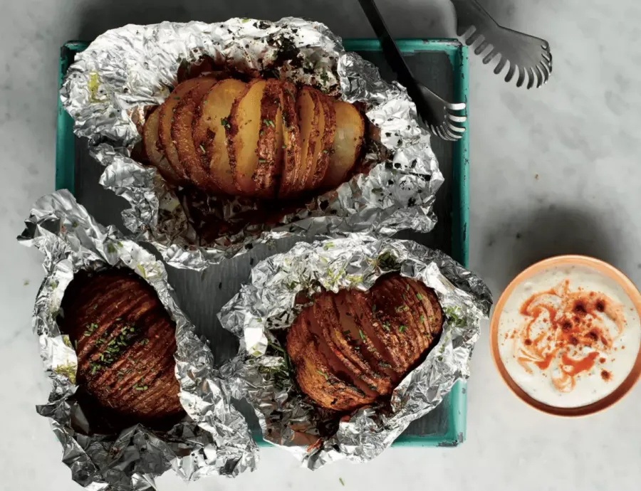 Vegan Peri Peri Hasselback Sweet Potato Bosh TV