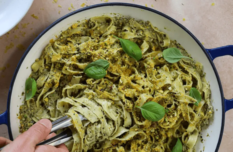 Vegan Pistachio Fettuccine BOSHTV