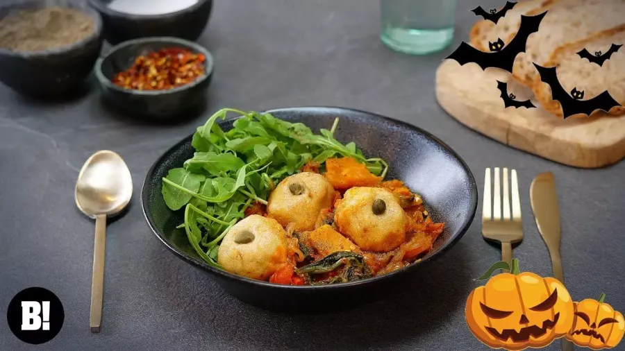 Vegan Pumpkin Stew with Eyeball Dumplings Bosh TV