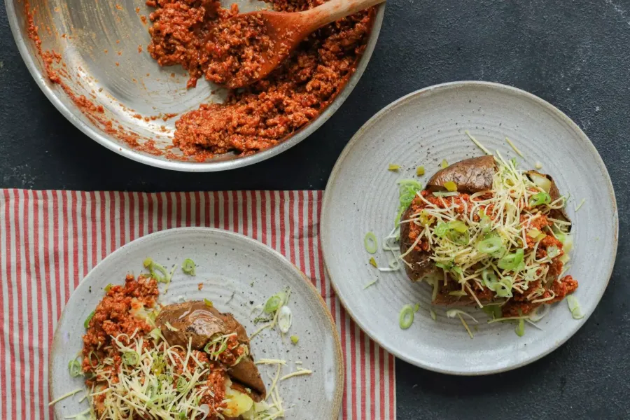 Vegan Sloppy Joe Jacket Potatoes Bosh TV