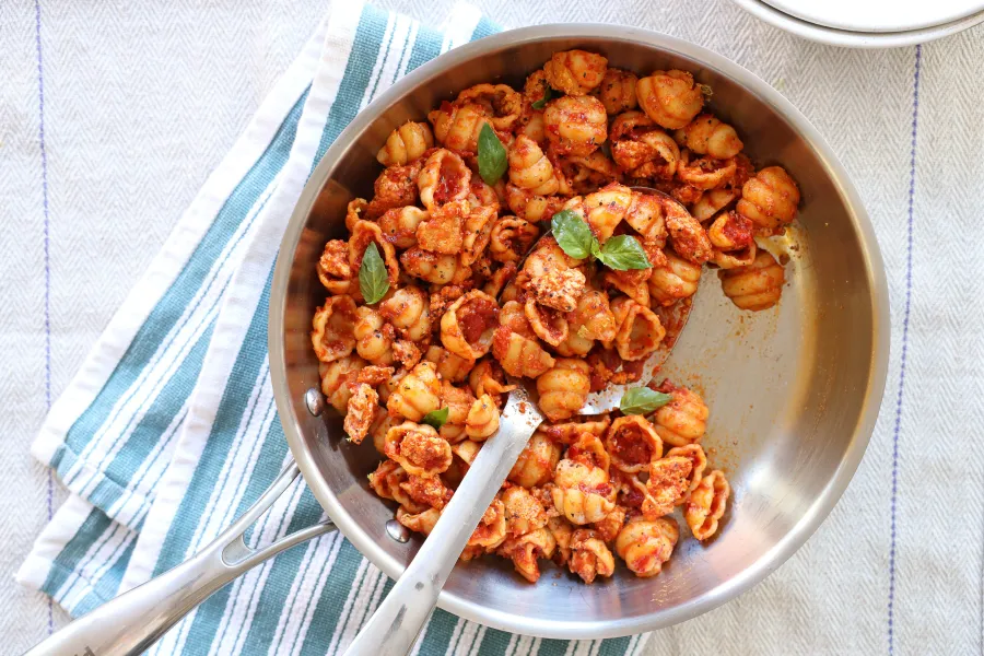 Vegan Smoky Tofu Harissa Conchiglie BOSHTV