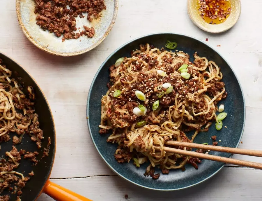 Vegan Spicy Dan Dan Noodles  Bosh TV
