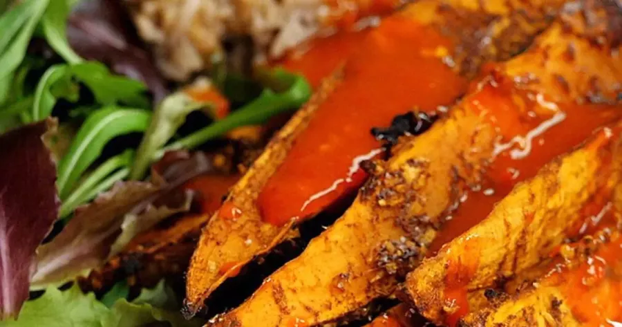Vegan Sweet Potato Wedges with Rice & Peas Bosh TV