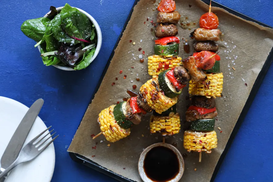 Vegan Teriyaki Sausage Skewers - REVAMP BOSHTV