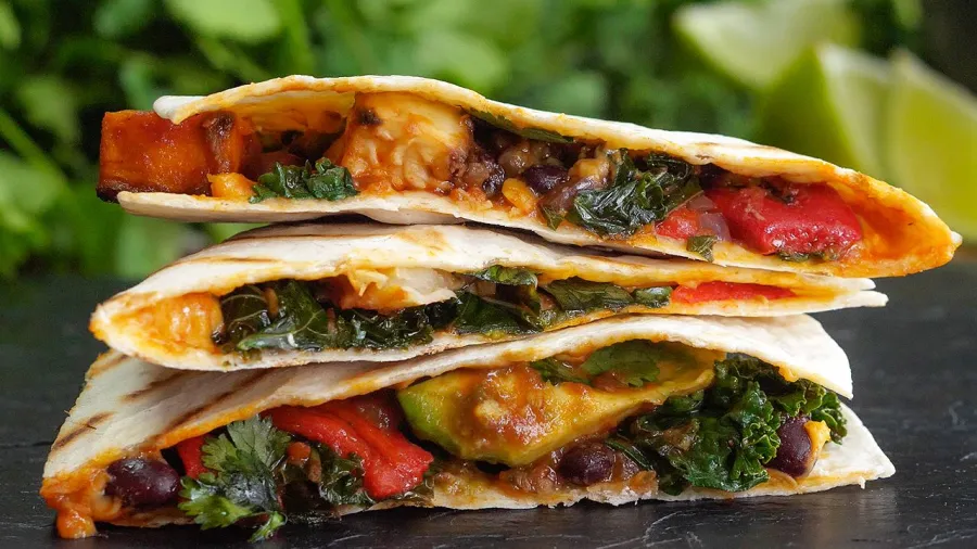 Vegan Veg-Packed Quesadilla BOSHTV
