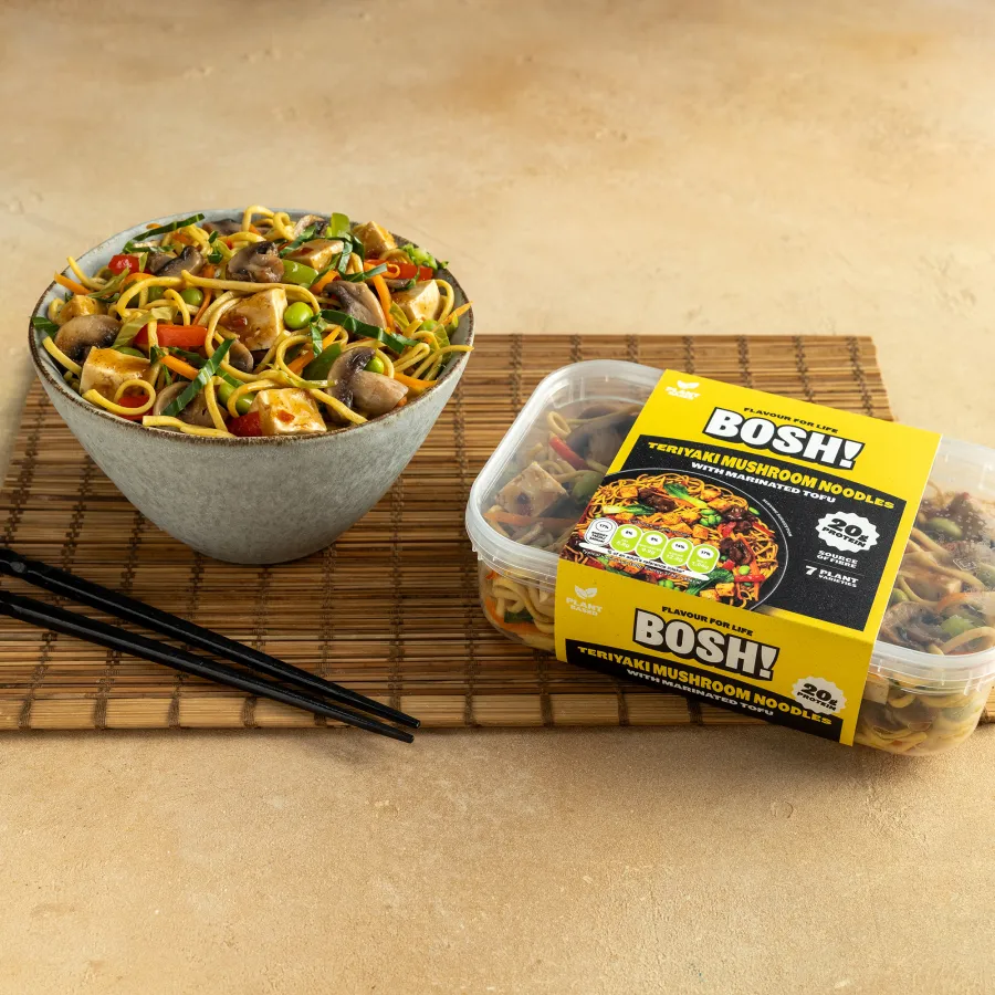 BOSH! Teriyaki Mushroom Noodles Lifestyle Shot