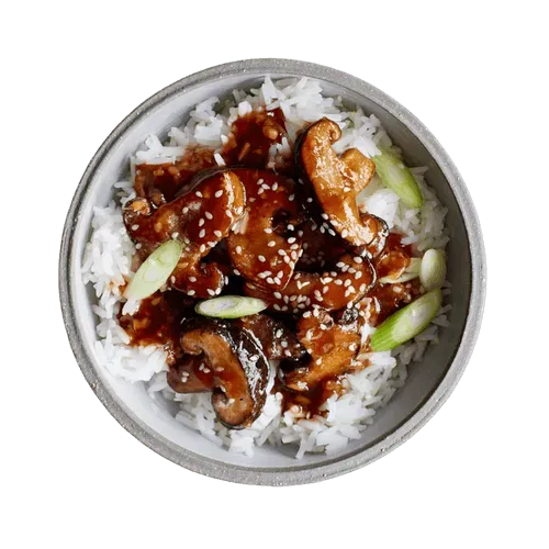 top down view of a plate of food