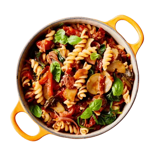 top down view of a plate of food